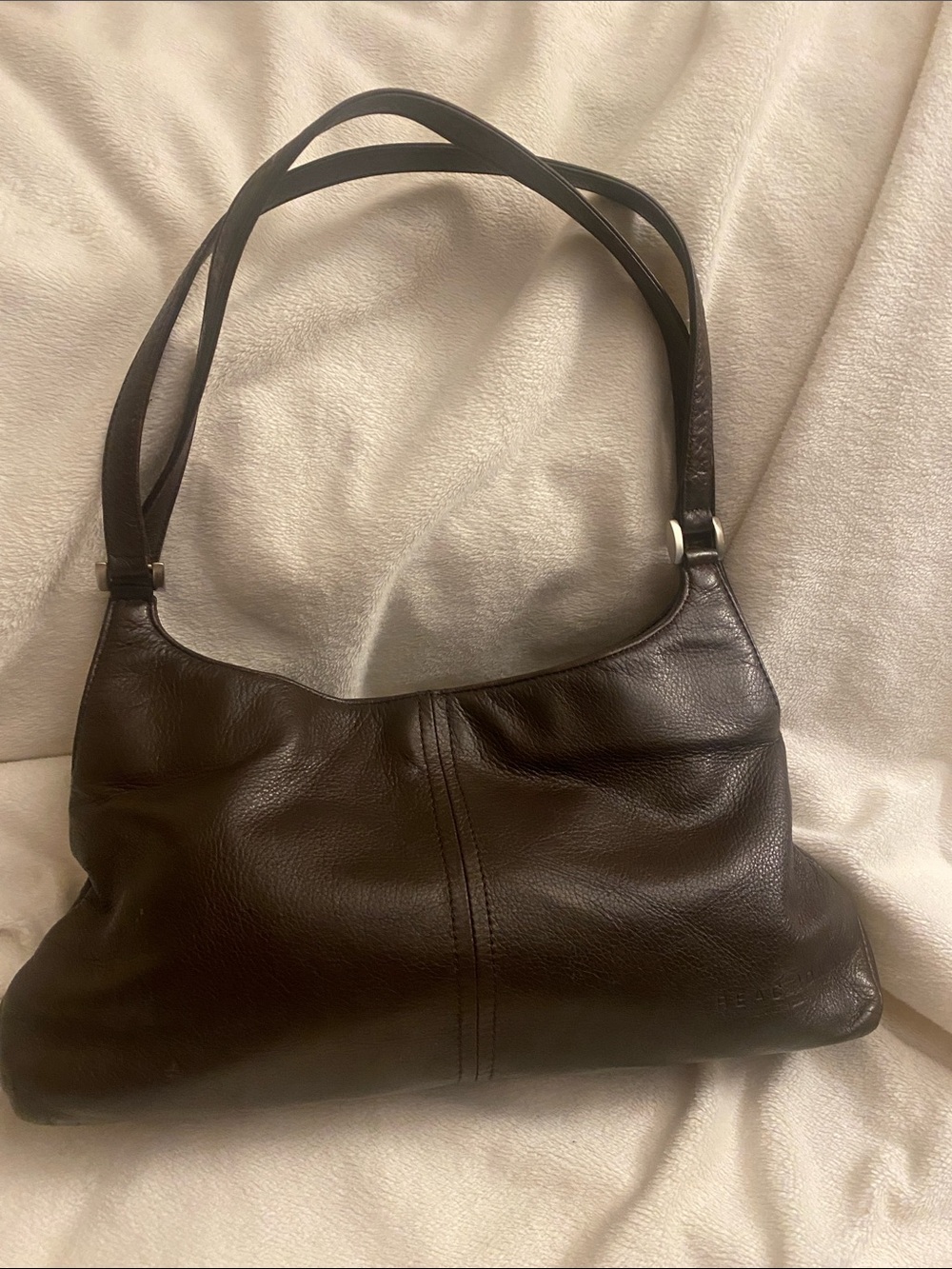 Reaction Kenneth Cole Dark Brown Leather Shoulder Bag